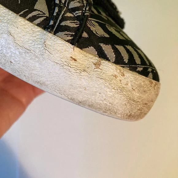 Adidas Basket Profi Hi-Top Sneakers, Black & Gray Leaf Pattern with Orange, Sz 7 - Picture 8 of 8